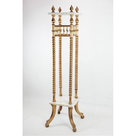 Image 1 of Vintage plantenbak met gouden zuilen, 1930