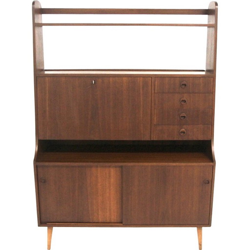 Vintage teakhouten secretaire, Zweden 1960