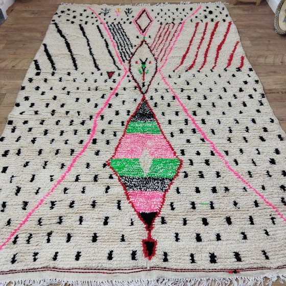 Image 1 of Marokkaans Berber Wollen Tapijt In Meerdere Kleuren - Tapis Berbère Marocain En Laine Multicolore