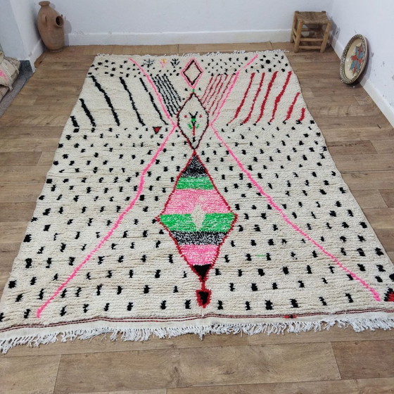 Image 1 of Marokkaans Berber Wollen Tapijt In Meerdere Kleuren - Tapis Berbère Marocain En Laine Multicolore