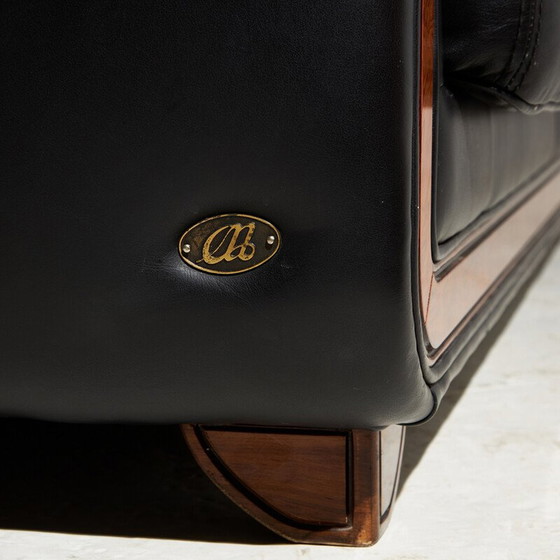 Image 1 of Vintage 3-zits "New York" leren bank door Alberto Nieri voor Galeria Nieri, Italië 1960