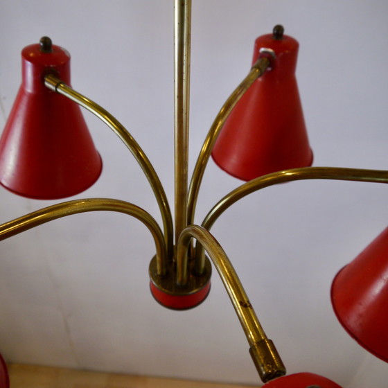 Image 1 of Vintage Franse Art Deco Kroonluchter / Hanglamp