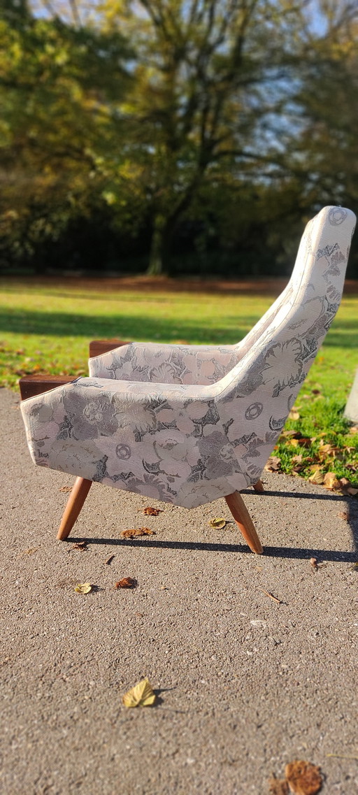 Vintage Danish Flowered Armchair