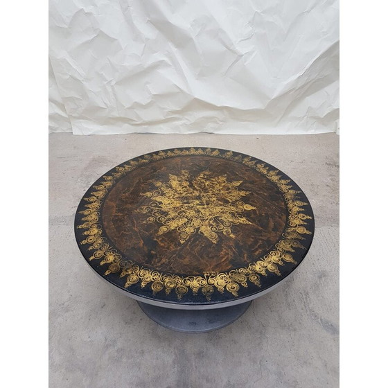 Image 1 of Vintage tulp salontafel van Poul Cadovius voor Cado, Denemarken