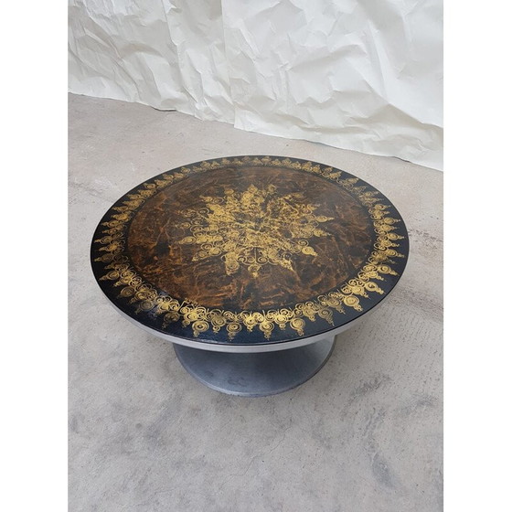 Image 1 of Vintage tulp salontafel van Poul Cadovius voor Cado, Denemarken