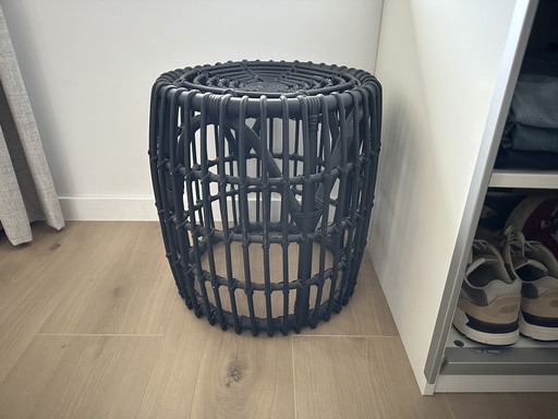 Rotan Kruk Stool Bijzettafel