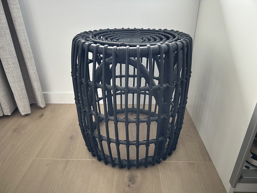 Rotan Kruk Stool Bijzettafel