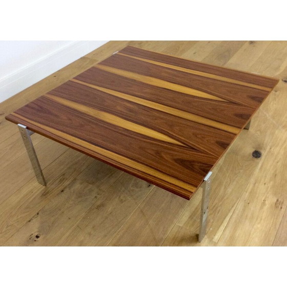 Image 1 of Palissander en verchroomd cocktailtafeltje - 1960