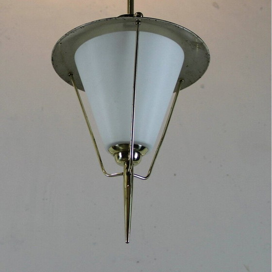 Image 1 of Vintage messing hanglamp, Frankrijk 1950