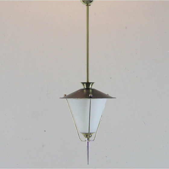 Image 1 of Vintage messing hanglamp, Frankrijk 1950