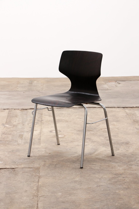 Image 1 of Vintage Pagholz Flototto Stapelstoel Set van 14 stoelen,1970