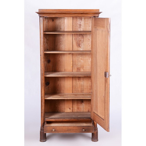 Image 1 of Mid century Biedermeier massief eikenhouten kast, jaren 1830