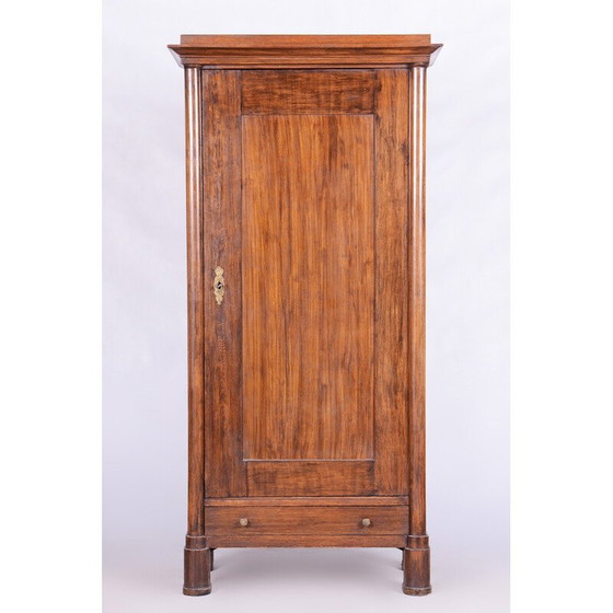 Image 1 of Mid century Biedermeier massief eikenhouten kast, jaren 1830