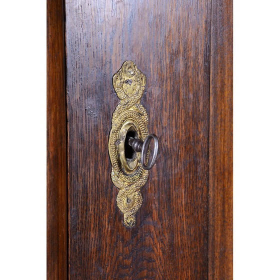 Image 1 of Mid century Biedermeier massief eikenhouten kast, jaren 1830