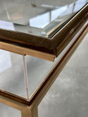 Régence salontafel Pierre Vandel met glazen schuifblad