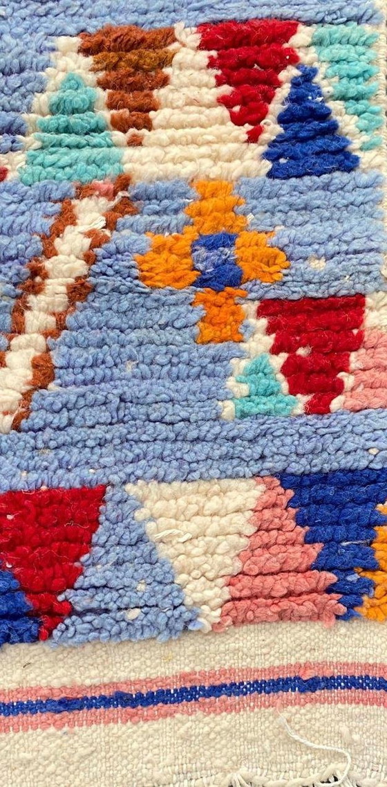 Image 1 of Uniek Handgemaakt Berber Tapijt – 100% Natuurlijke Wol uit Marokko (150x100cm)