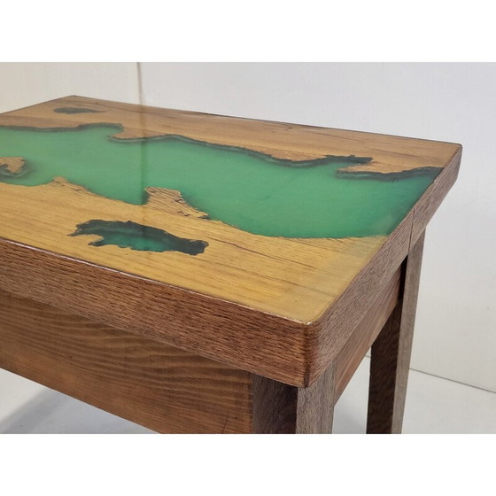 Image 1 of Vintage bijzettafel van epoxyhars, 1960