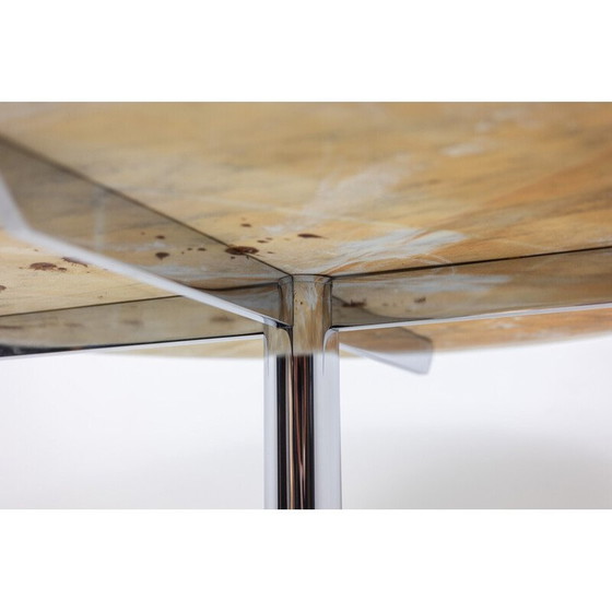 Image 1 of Vintage tafel in marmer en verchroomd metaal van Florence Knoll voor Knoll, 1960