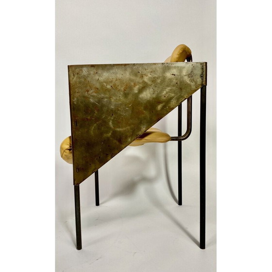 Image 1 of Set van 4 vintage industriële en brutalistische stalen fauteuils, 1970