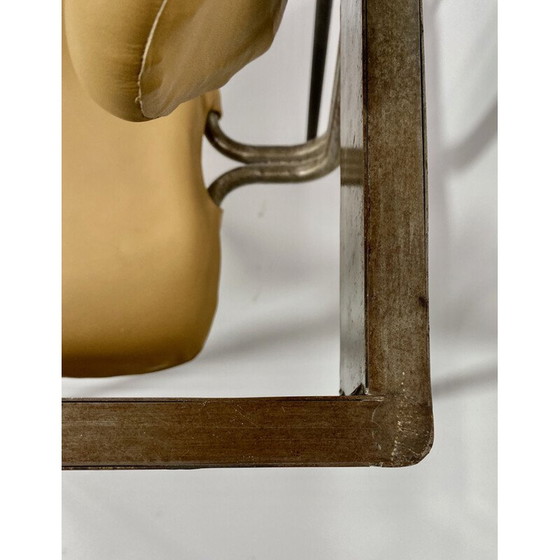 Image 1 of Set van 4 vintage industriële en brutalistische stalen fauteuils, 1970