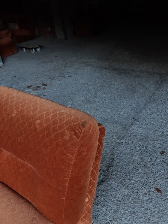 Image 1 of 3/7 Oranje stoel Ligne Roset Pr M. Ducaroy Mod. Albany, Ontwerp Ép. Vintage