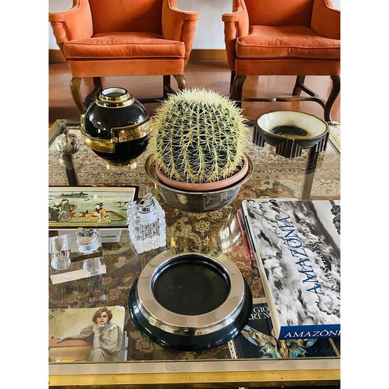 Image 1 of Vintage mod.4635 zwarte asbak van Sergio Asti voor Kartell, Italië 1967