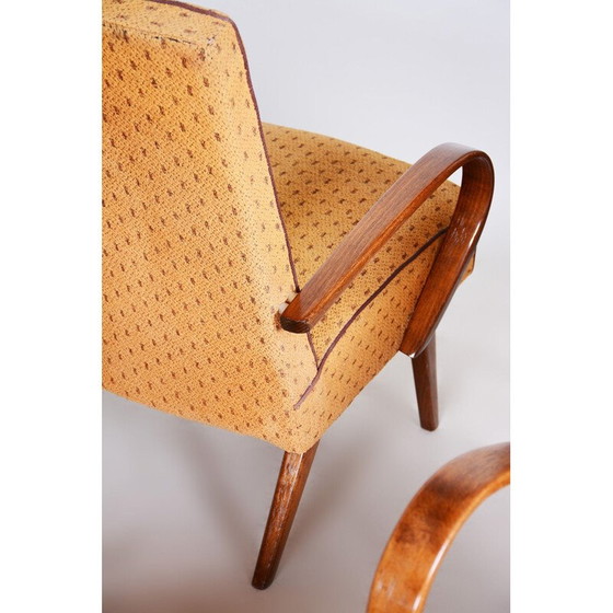 Image 1 of Set van 4 gele mid century fauteuils, jaren 1950