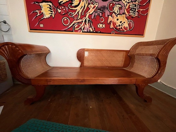 Image 1 of 1x Vintage Chaise Longe Teak