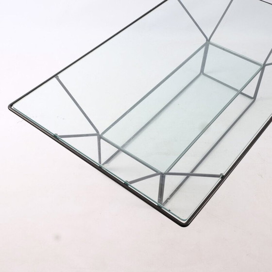 Image 1 of Vintage salontafel van staal en glas, Italië 1970