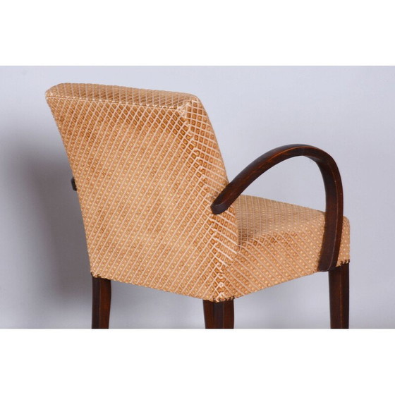 Image 1 of Paar vintage Art Deco walnoten fauteuils van Jules Leleu, Frankrijk 1930