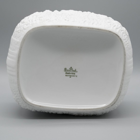 Image 1 of Martin Freyer Rosenthal Bisque Porselein Reliëf Azu Vaas Op Art Ontwerp 70S Trio