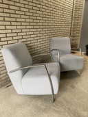 2x Retro buis fauteuil