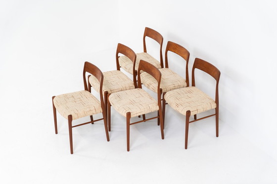 Image 1 of Set van 6 Deense Eetkamerstoelen