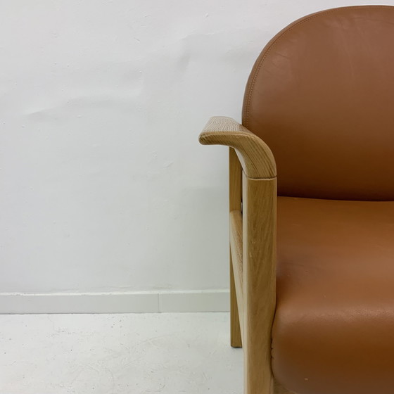 Image 1 of Set van 2 leren loungestoelen, jaren 1970