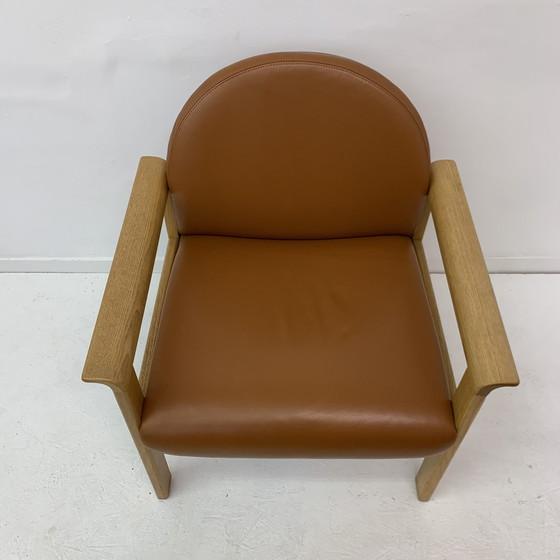 Image 1 of Set van 2 leren loungestoelen, jaren 1970