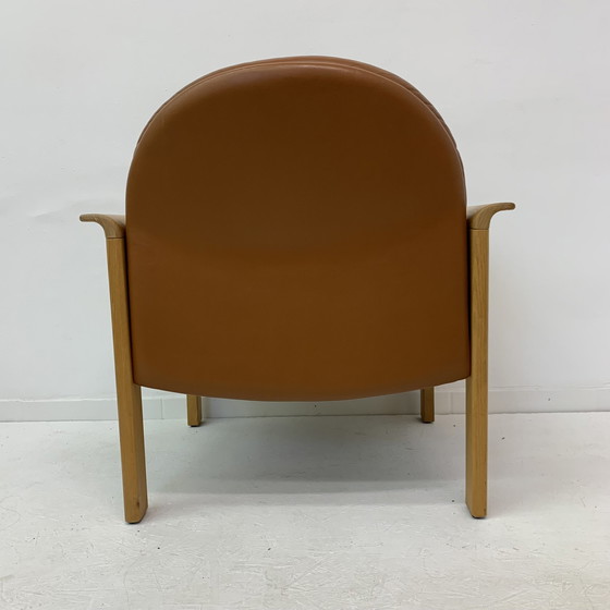 Image 1 of Set van 2 leren loungestoelen, jaren 1970