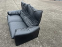 Cassina Maralunga leren bank zwart tweezitter