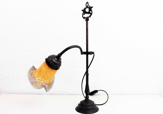 Image 1 of Zwanenhalslamp met glaspasta