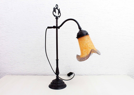 Zwanenhalslamp met glaspasta