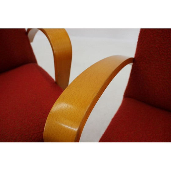 Image 1 of Paar vintage gebogen houten fauteuils van Frantisek Jirak, Tsjecho-Slowakije 1960