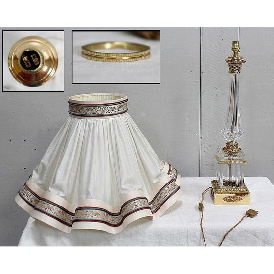 Image 1 of Vintage geslepen kristallen lamp, 1940