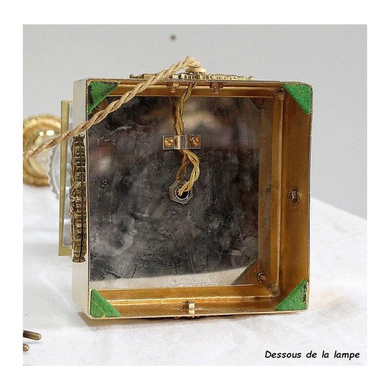 Image 1 of Vintage geslepen kristallen lamp, 1940