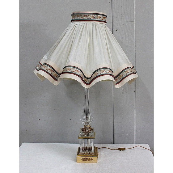 Image 1 of Vintage geslepen kristallen lamp, 1940