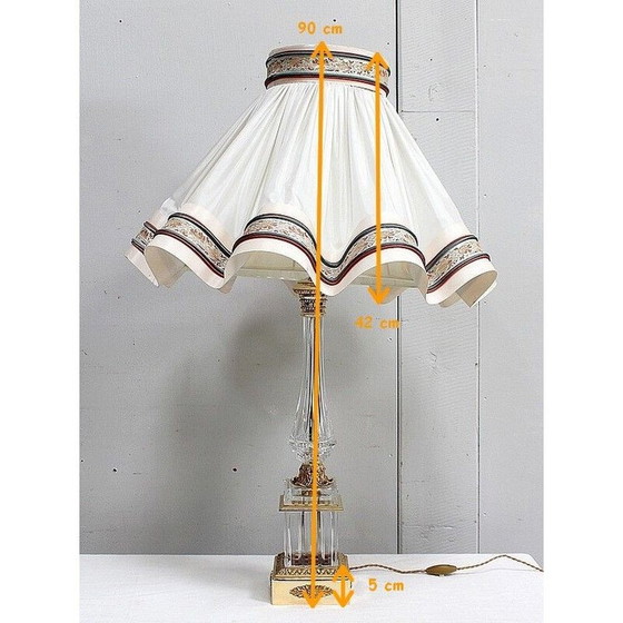 Image 1 of Vintage geslepen kristallen lamp, 1940