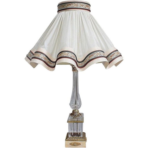 Vintage geslepen kristallen lamp, 1940