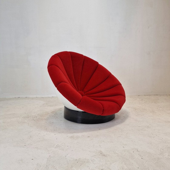 Image 1 of Vintage Girasole fauteuil in glasvezel en stof van Luciano Frigerio, Italië 1970