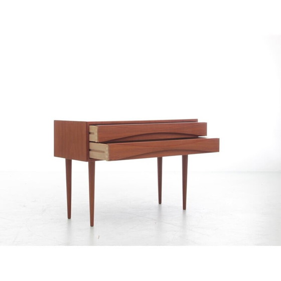 Image 1 of Scandinavische vintage teakhouten ladekast met 2 laden van Arne Vodder voor Sibast Furniture