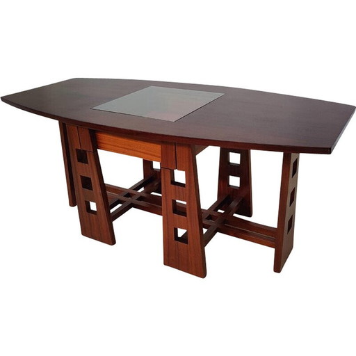 Mid Century eettafel met lade, Italië 1960