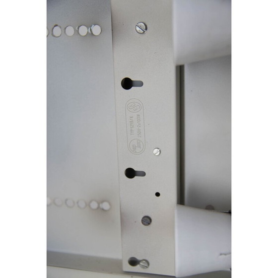 Image 1 of Paar vintage metalen en glazen hanglampen van Napako, 1970