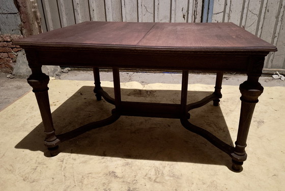 Image 1 of Art Nouveau eiken tafel 1890-1910